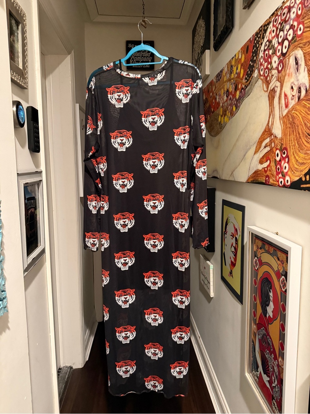Dressed in Lala Sheer Mesh Tiger Maxi with slip XL